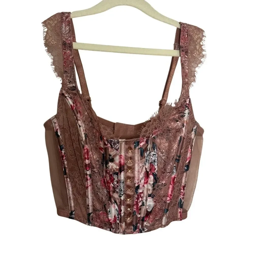 Victoria’s Secret Dream Angels Floral Lace Corset Top Women’s Sz. S-DD